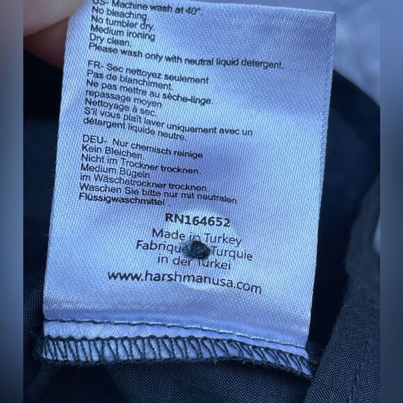 Harshman Womens Mabel Cotton Asymmetrical blue Top large - Picture 15 of 17